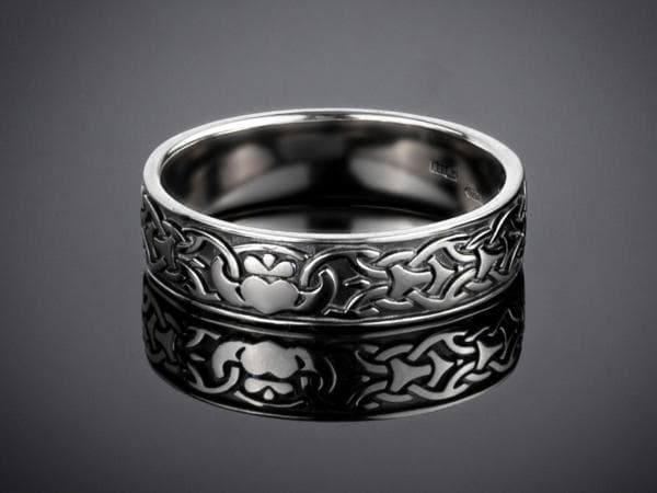 Перстень чоловічий "Монарх" з біолого золота 200-0181 MAN (17)