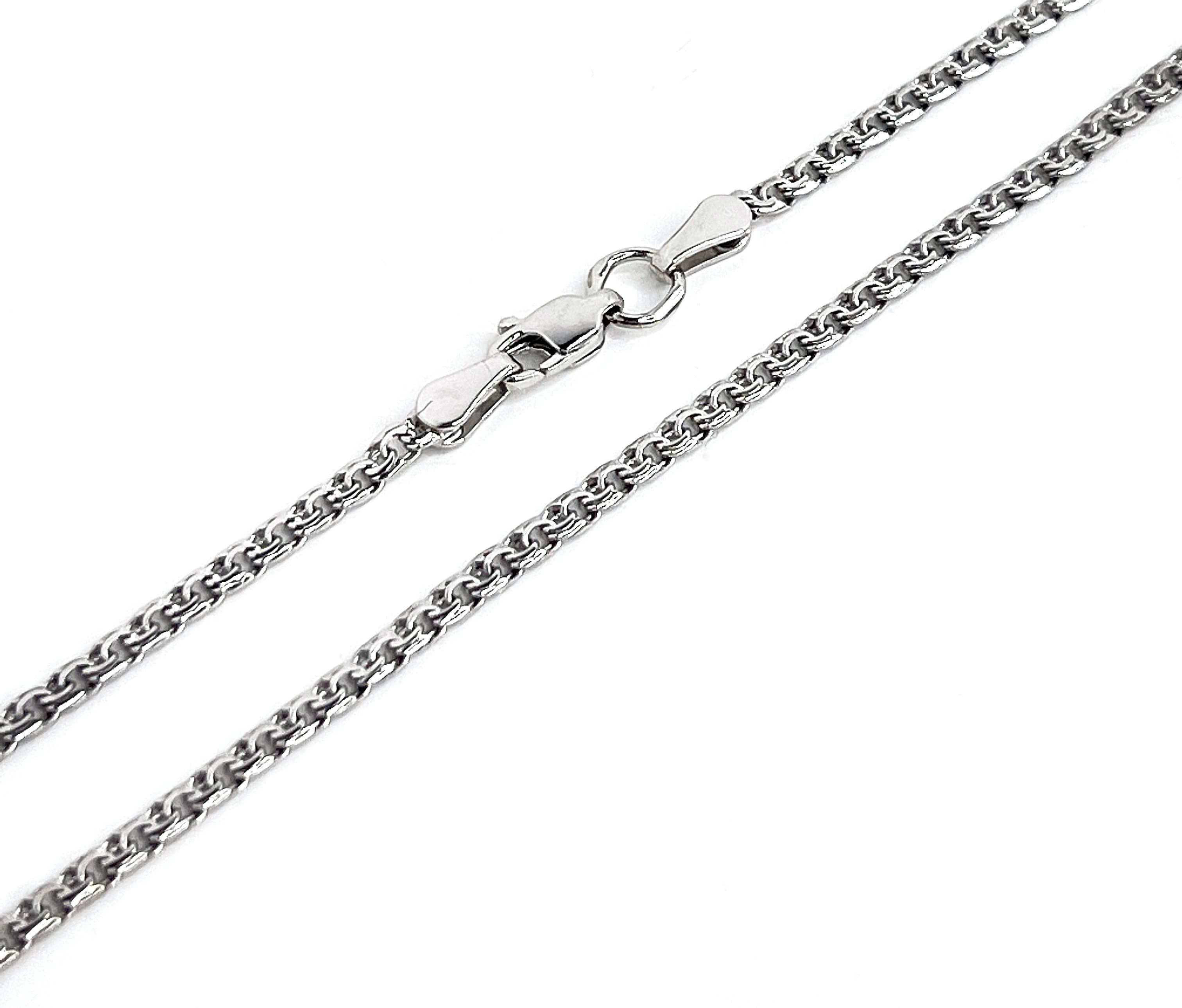 Ланцюжок плетіння арабський бісмарк з білого золота 201-0002.5