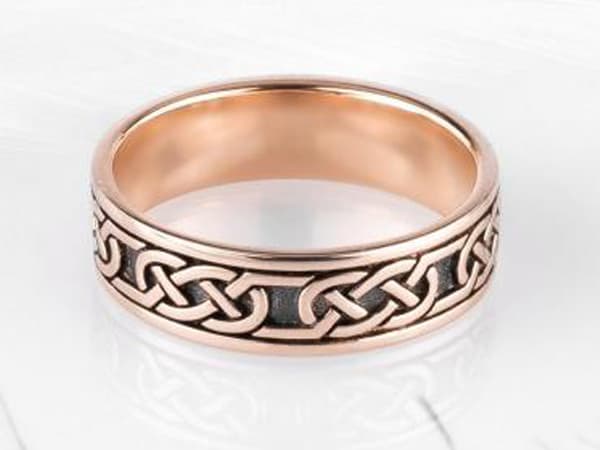 Обручка "Магма" з червоного золота 100-0174 (16)