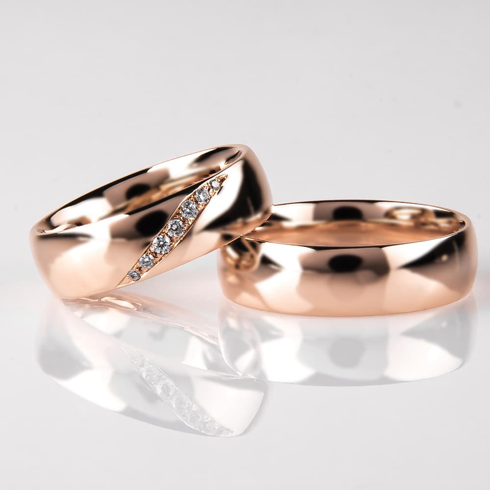 Обручка з куб. цирконами "Родос" з червоного золота 160-0101 (17)