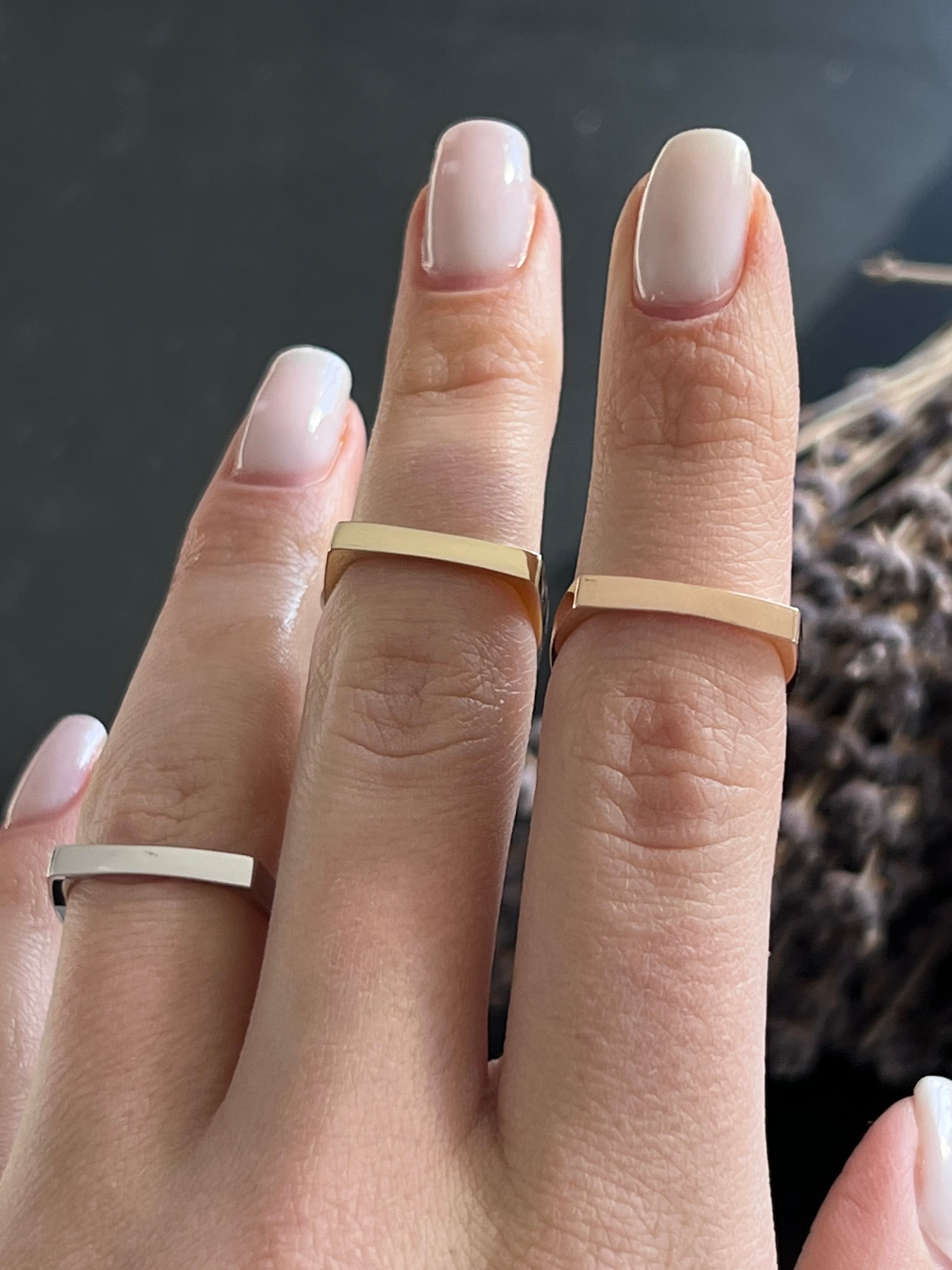 Перстень "Quattro" з червоного золота (18,5)