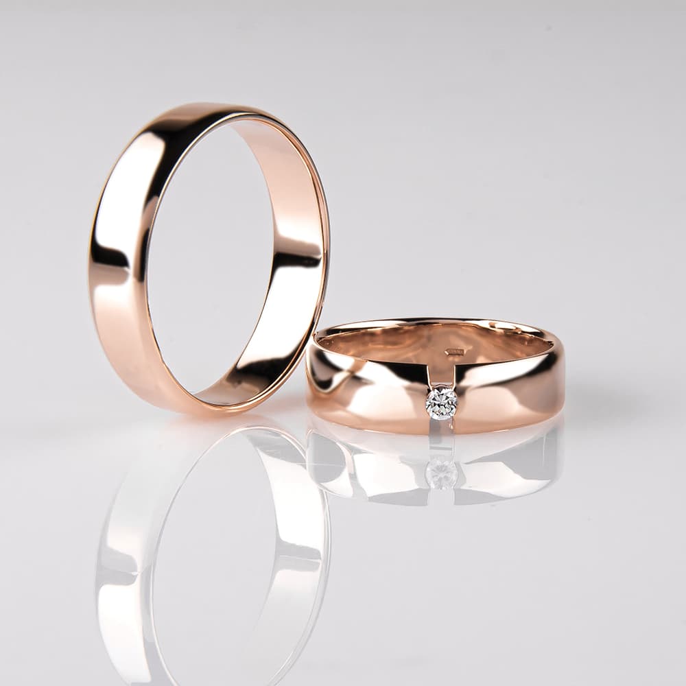 Обручка з куб. цирконієм "Butterfly" з червоного золота 160-0006 (17,5)