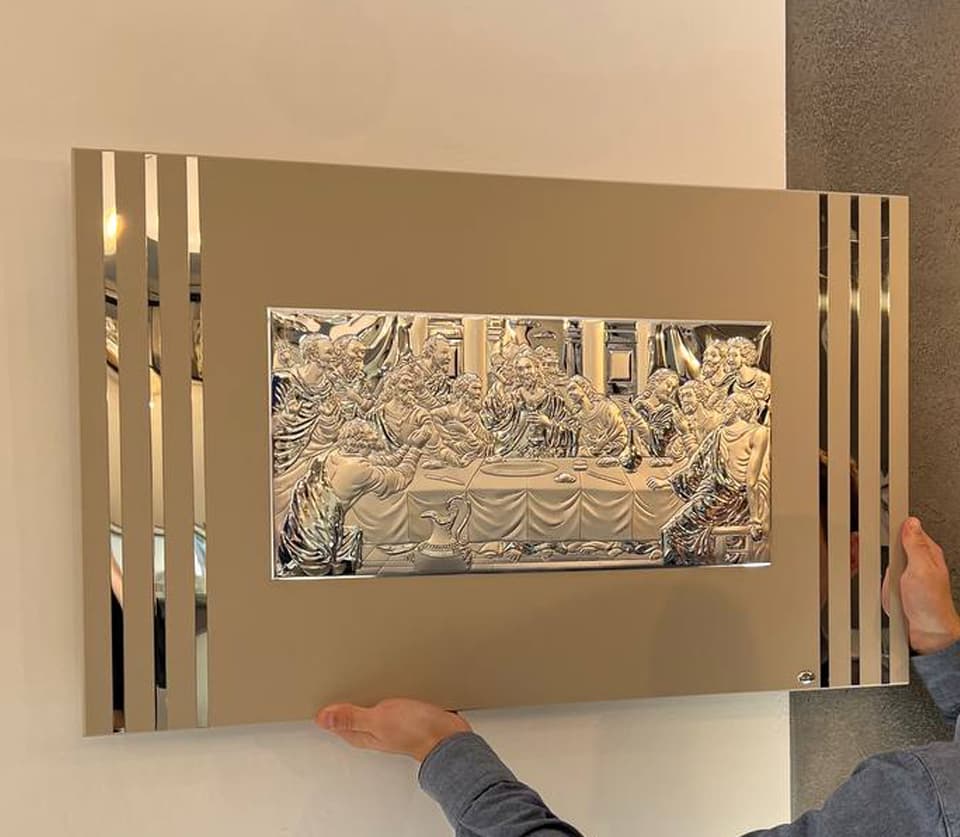 Ікона срібна Тайна Вечеря 18320 3L (82x51)