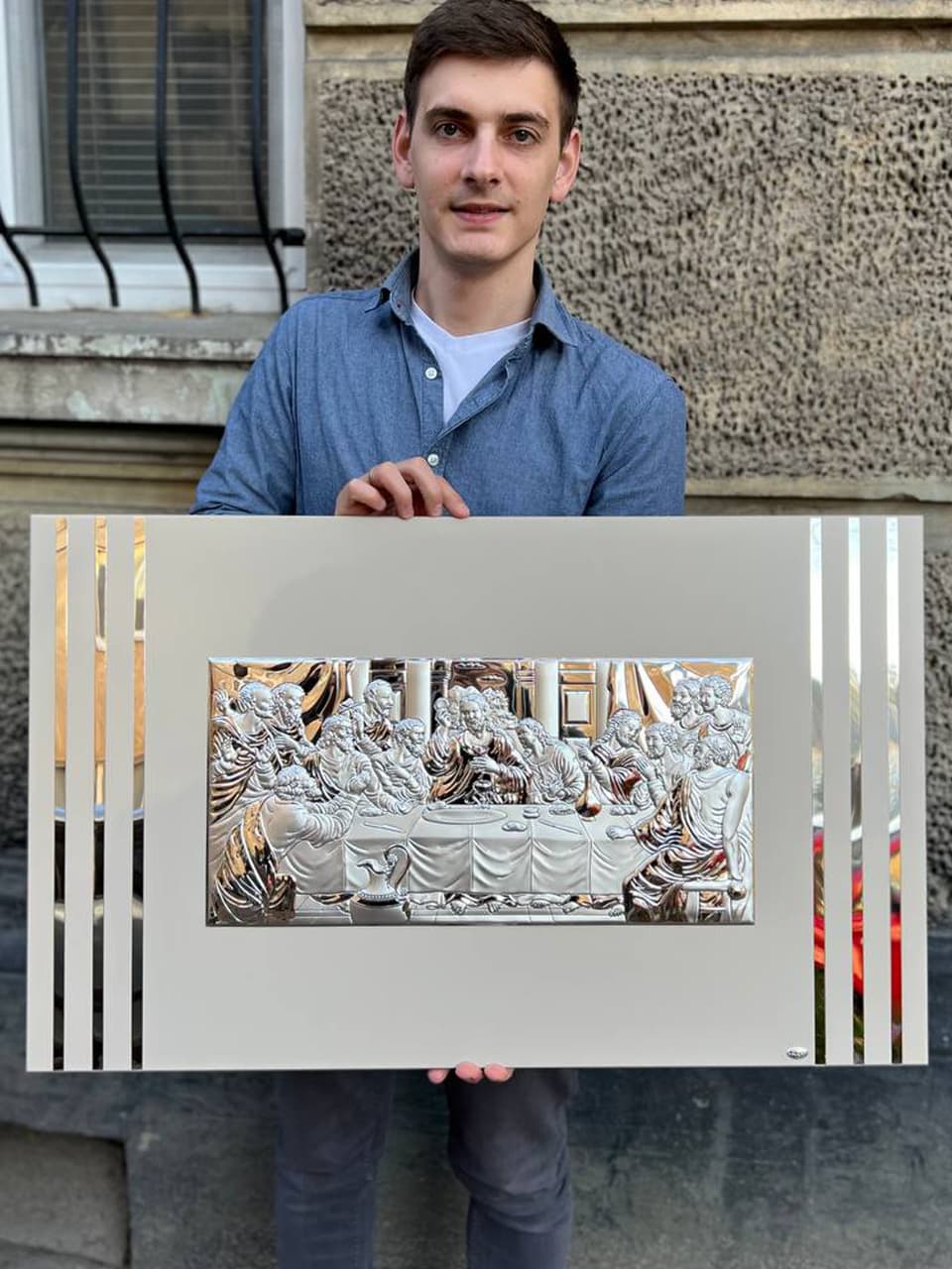 Ікона срібна Тайна Вечеря 18320 3L (82x51)