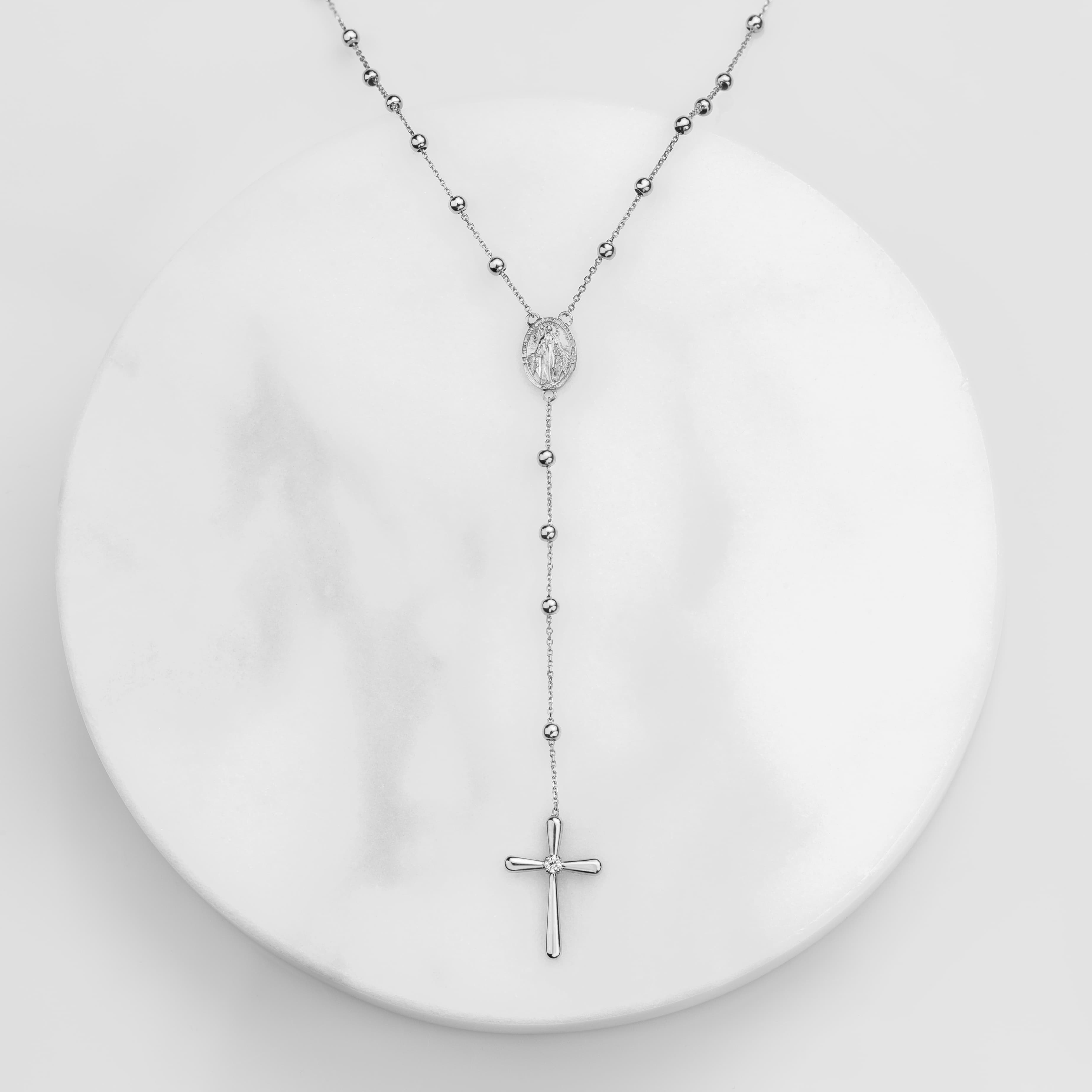 Вервиця з білого золота Rosary 265-0737.03