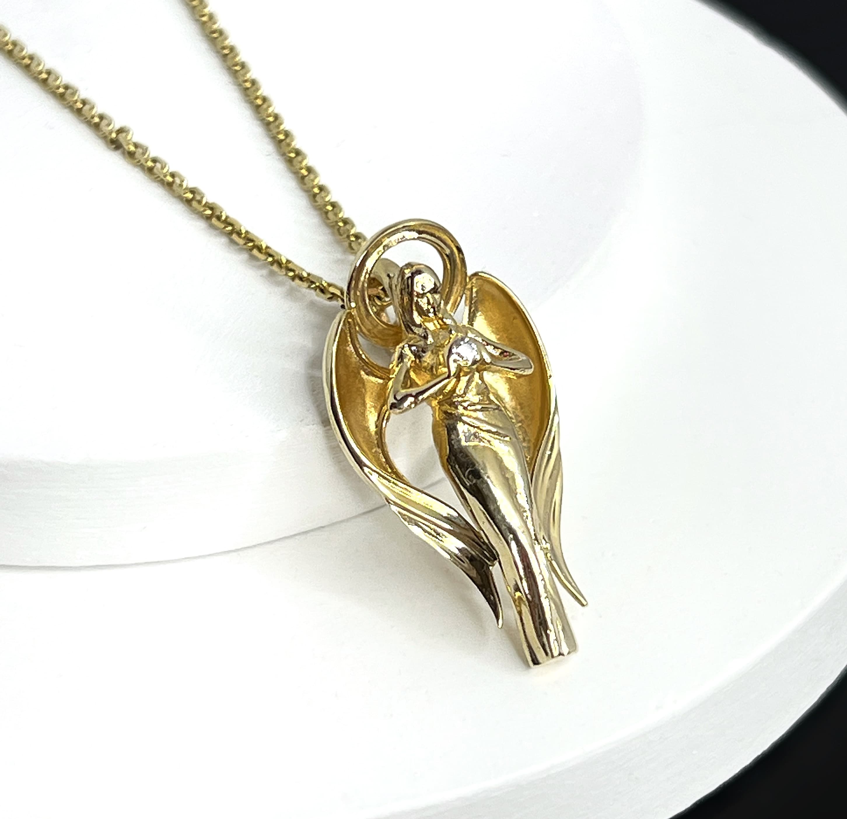 Підвіска "Ангел" з жовтого золота 465-0750,01