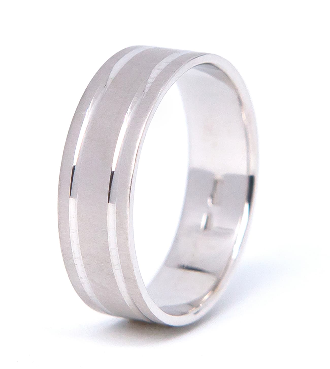 Обручка "3D" з білого золота 200-0214.S (20,5)