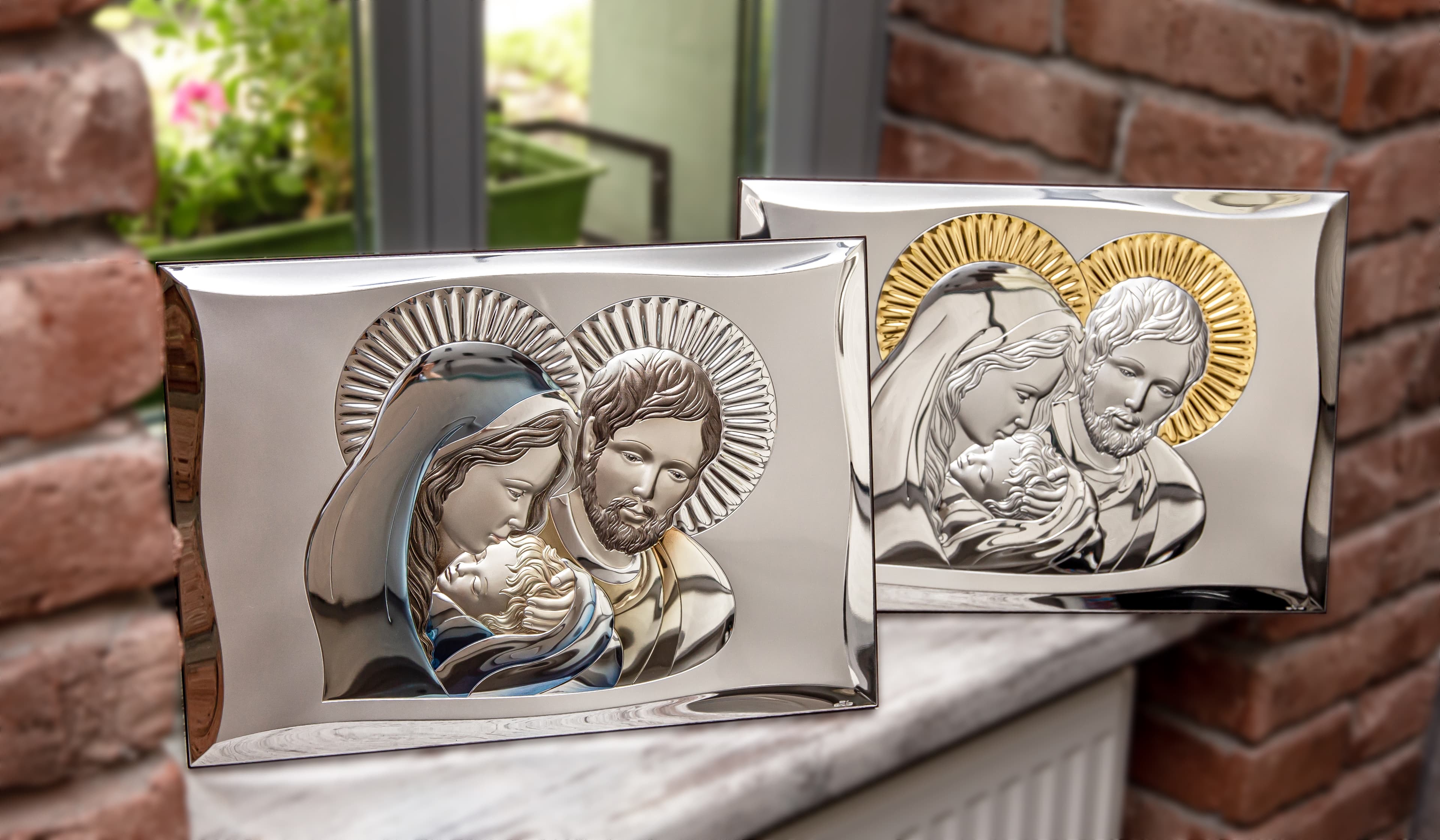 Ікона срібна Свята Родина кольорова 35х50см 81301.7LCOL (35х50)