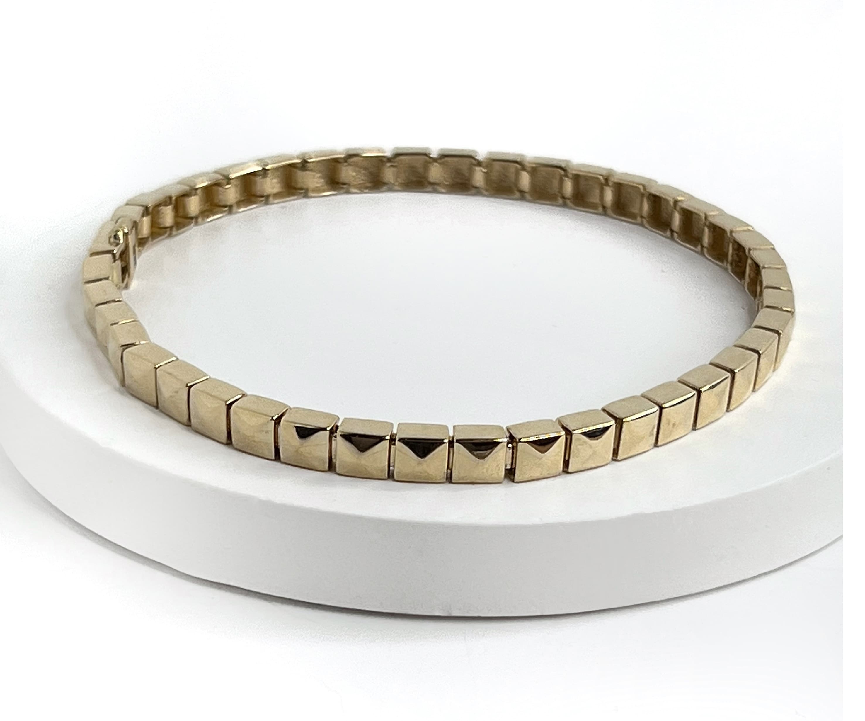 Браслет "Шоколад" з жовтого золота 402-0103 (17,5)