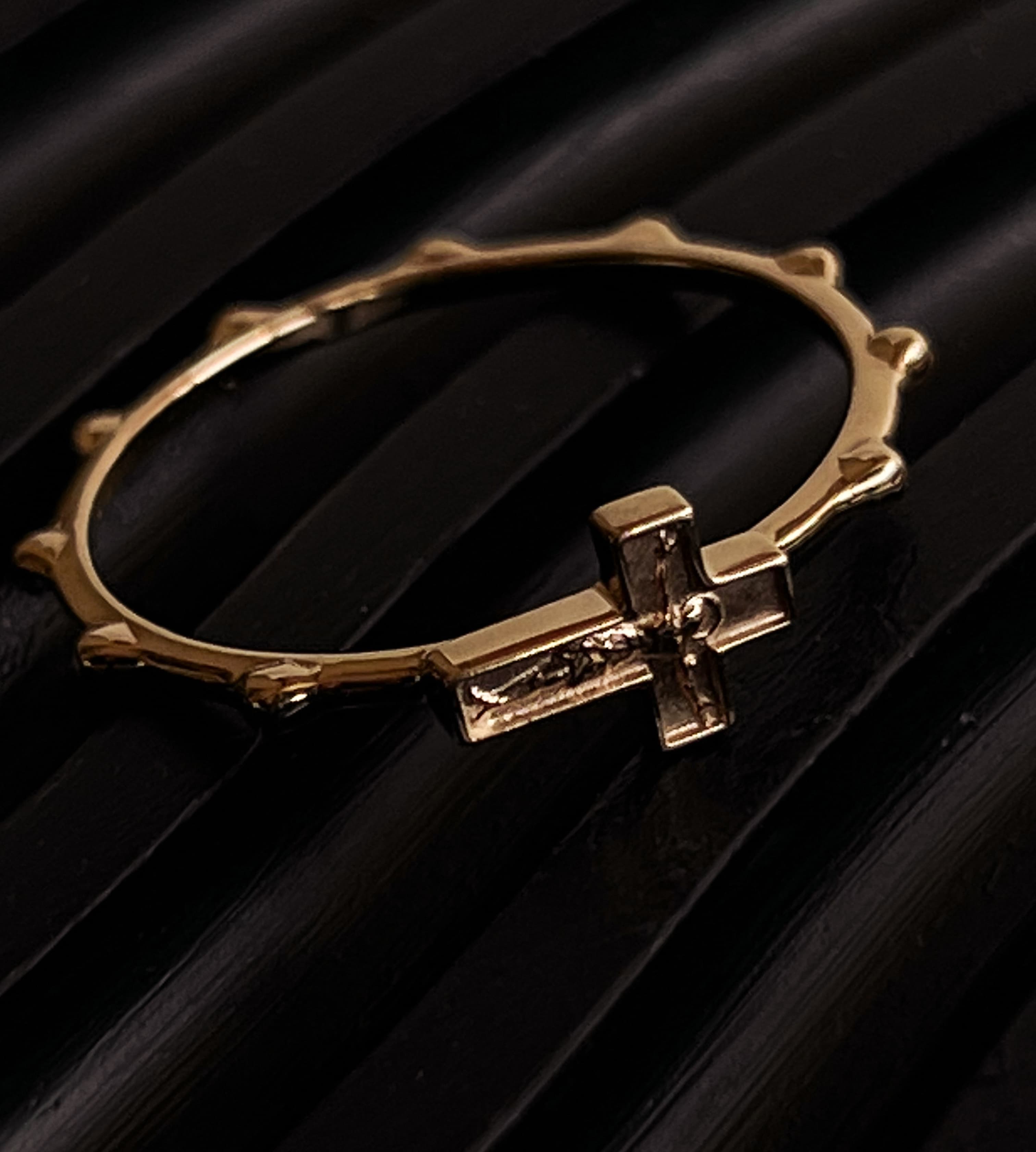 Перстень-вервиця з червоного золота 103-0382 (16)