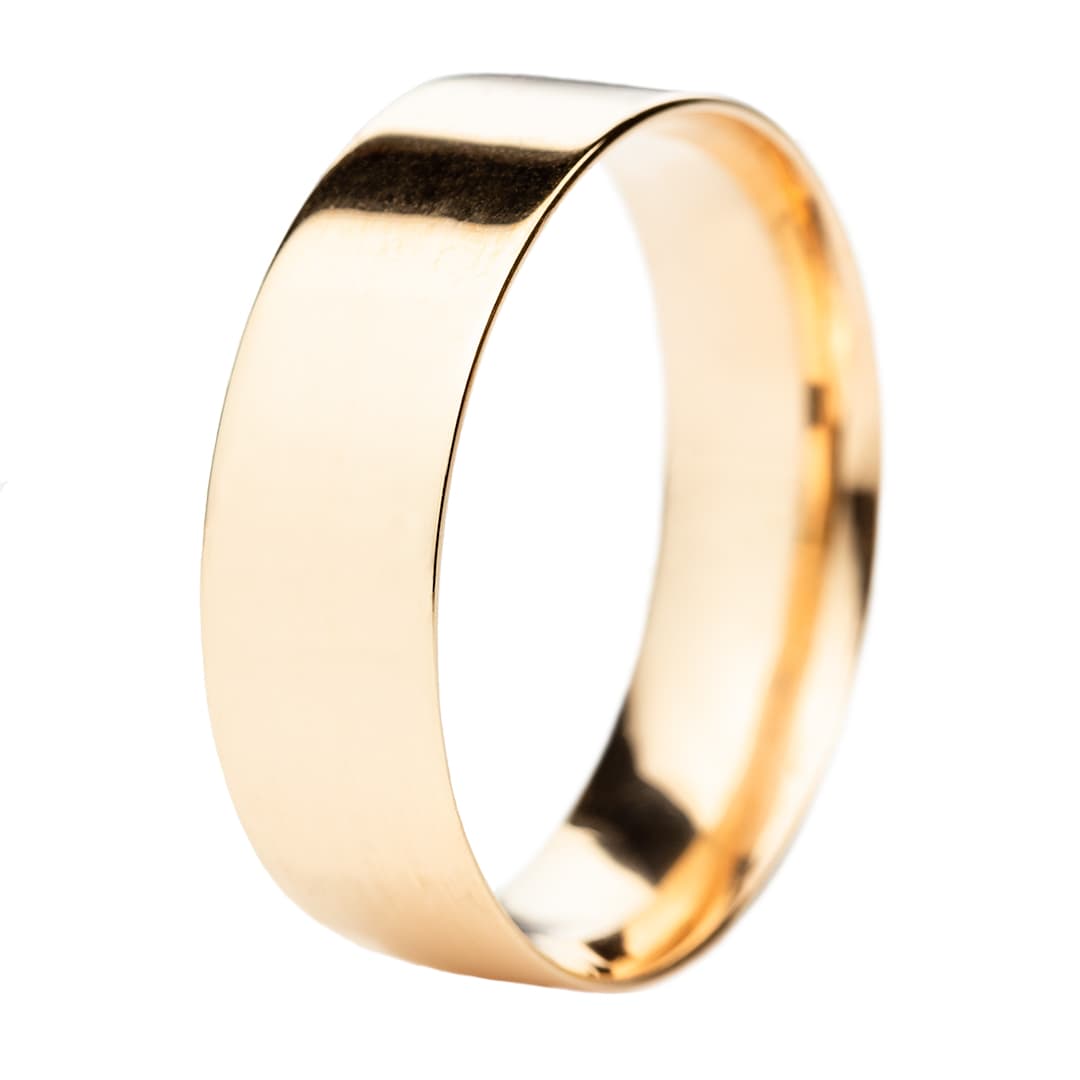 Обручка американка з червоного золота 7 мм 100-0870 (15)