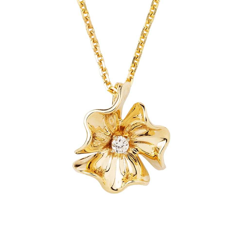 Підвіска з діамантом "Grace" з лимонного золота 515-0309