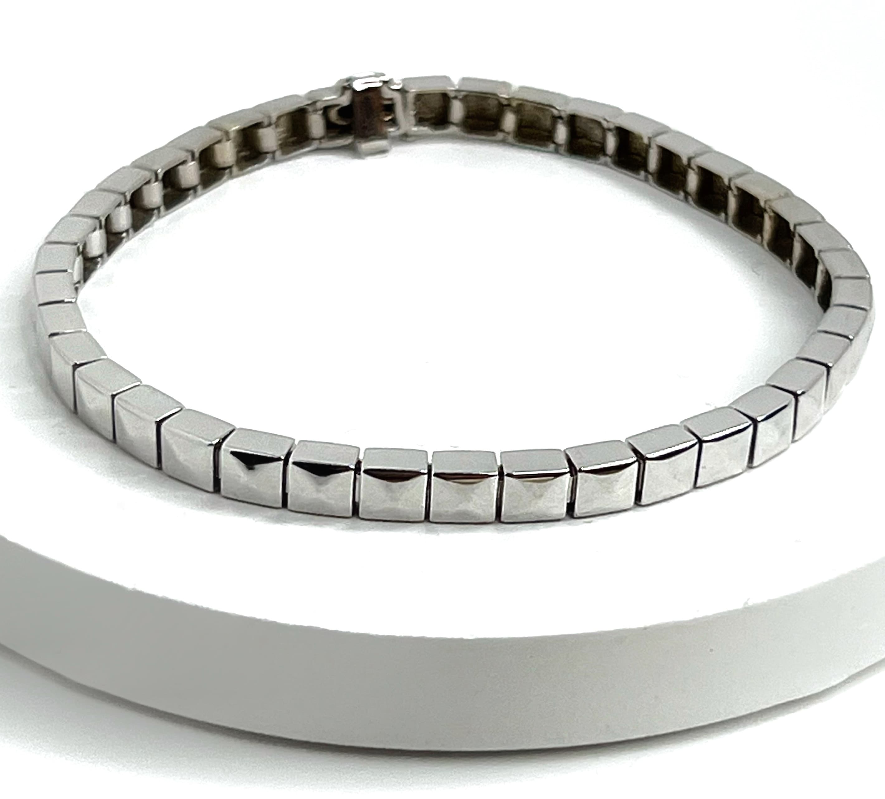 Браслет "Шоколад" з білого золота 202-0103