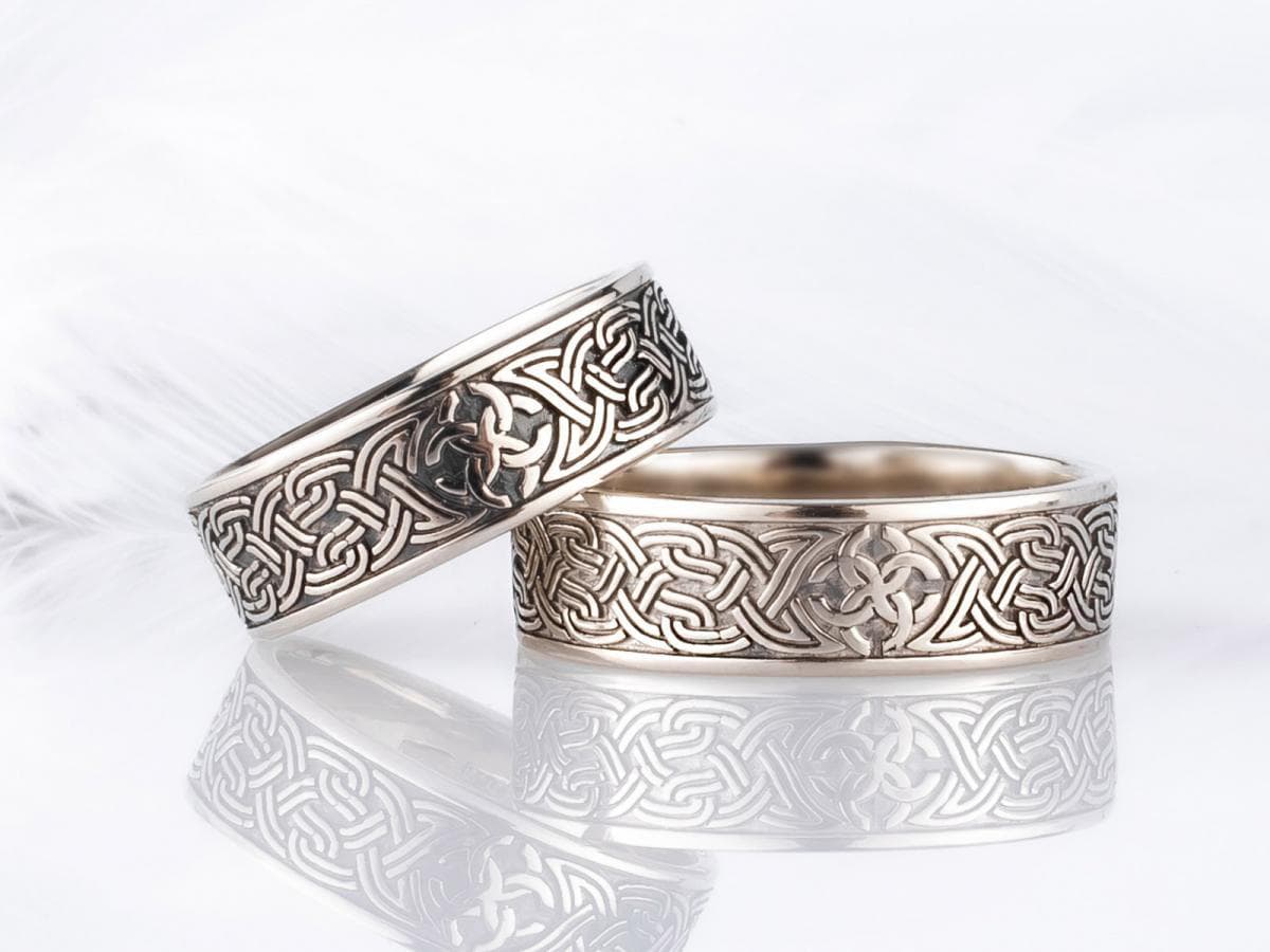 Обручка "Скандинавська казка" з білого золота 200-0190 (16,5)