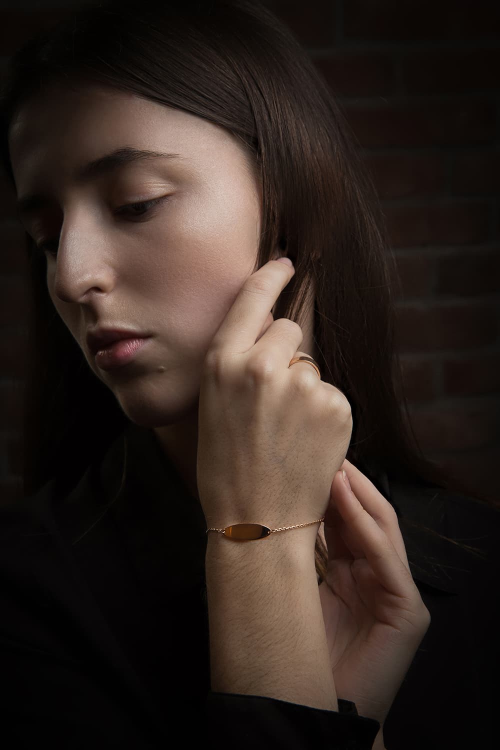 Браслет "Elips" з пластиною для гравірування (18,5-19,5)