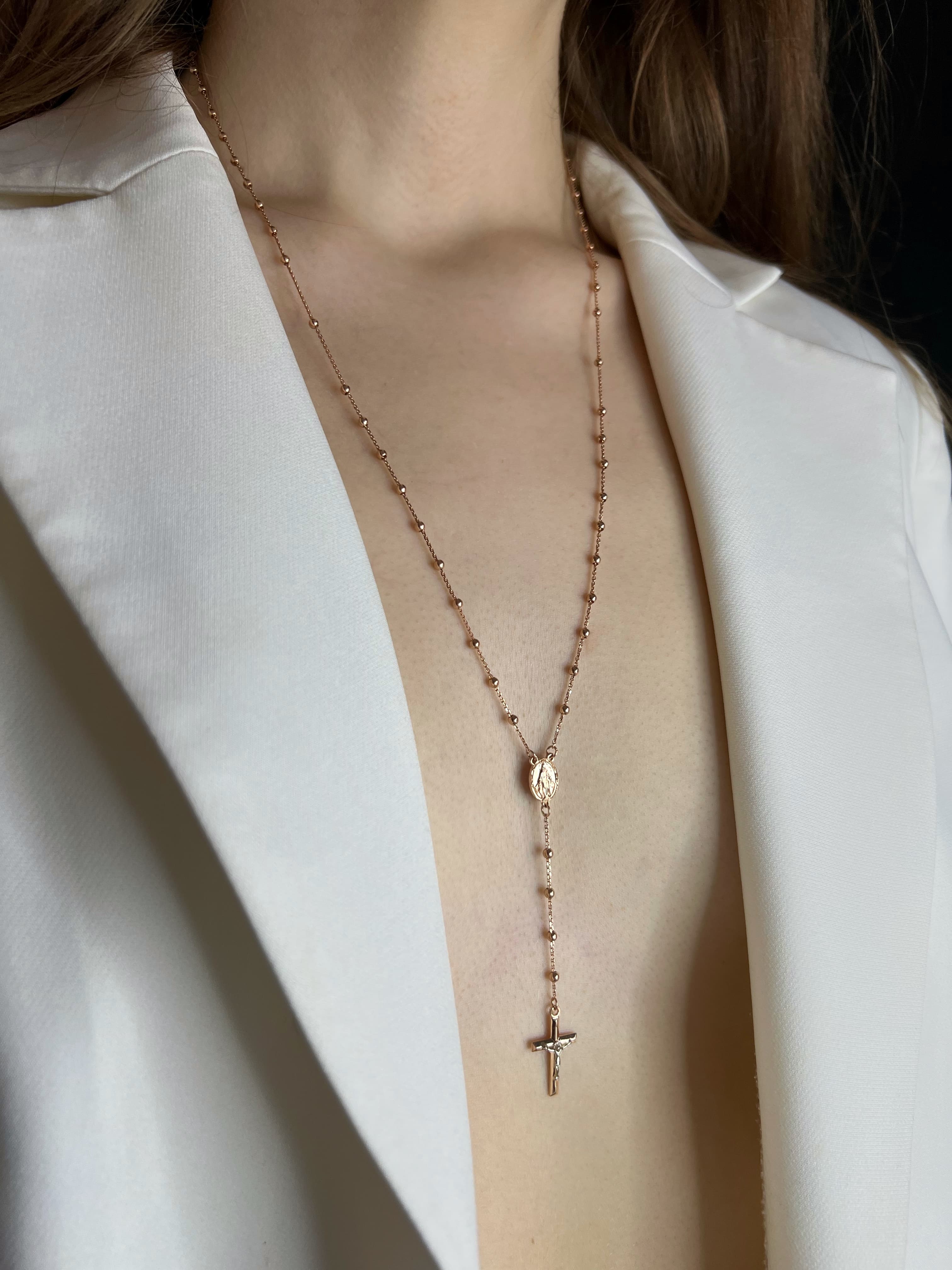 Вервиця з червоного золота Rosary 305-0898