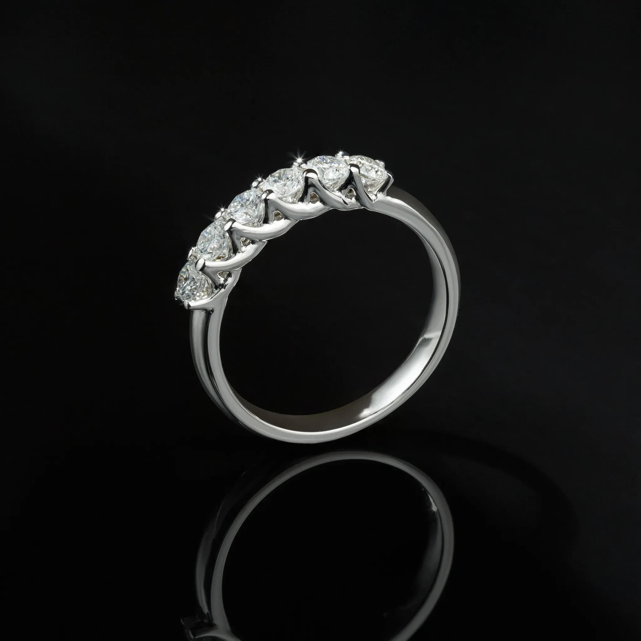 Доріжка з діамантами з білого золота Wave 6 pcs R2 3,0mm (17), фото 2